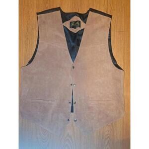 Scully Genuine 100% Leather Vest Mens XXL Brown Adjustable